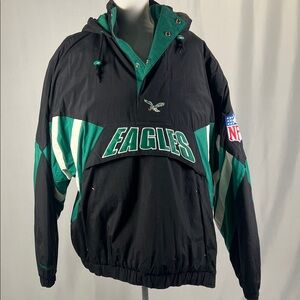 Men’s Mitchell & Ness Eagles NFL Pullover Jacket Size XL